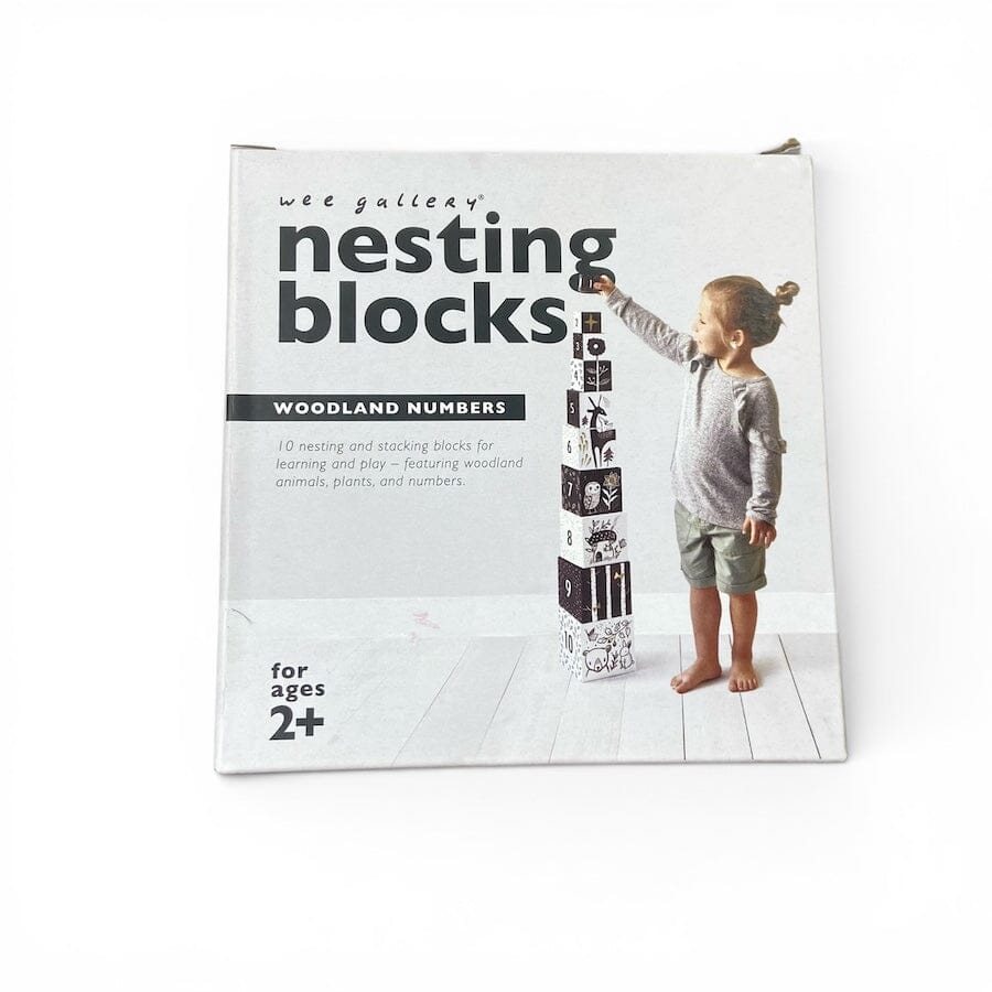 Wee Gallery Nesting Blocks Woodland Numbers Educational Toys 