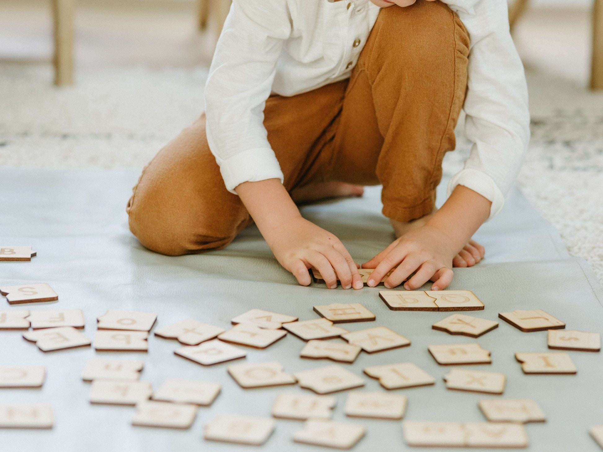 Wooden Alphabet Puzzle • Uppercase & Lowercase Matching Game General Wood Product 