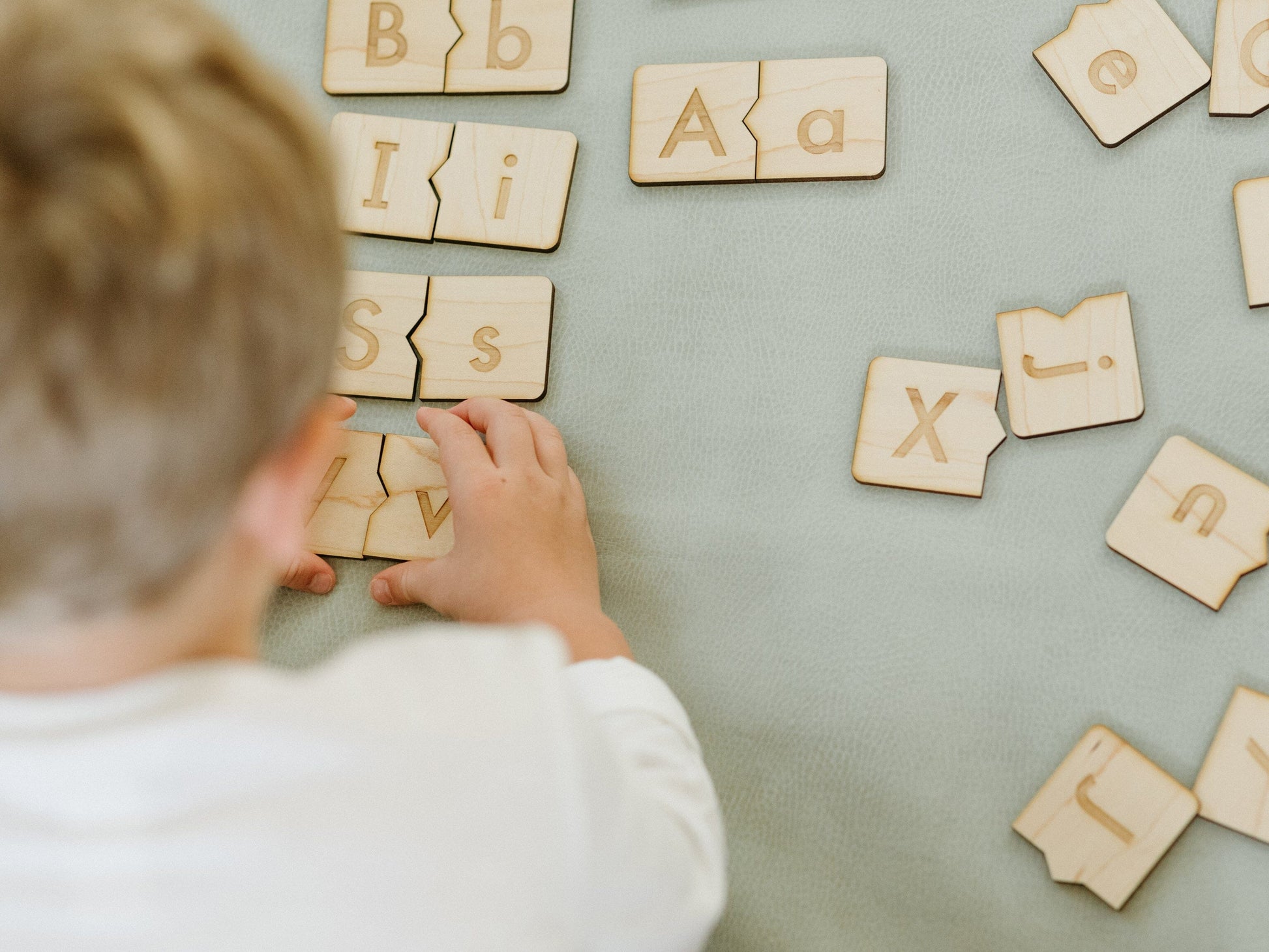 Wooden Alphabet Puzzle • Uppercase & Lowercase Matching Game General Wood Product 