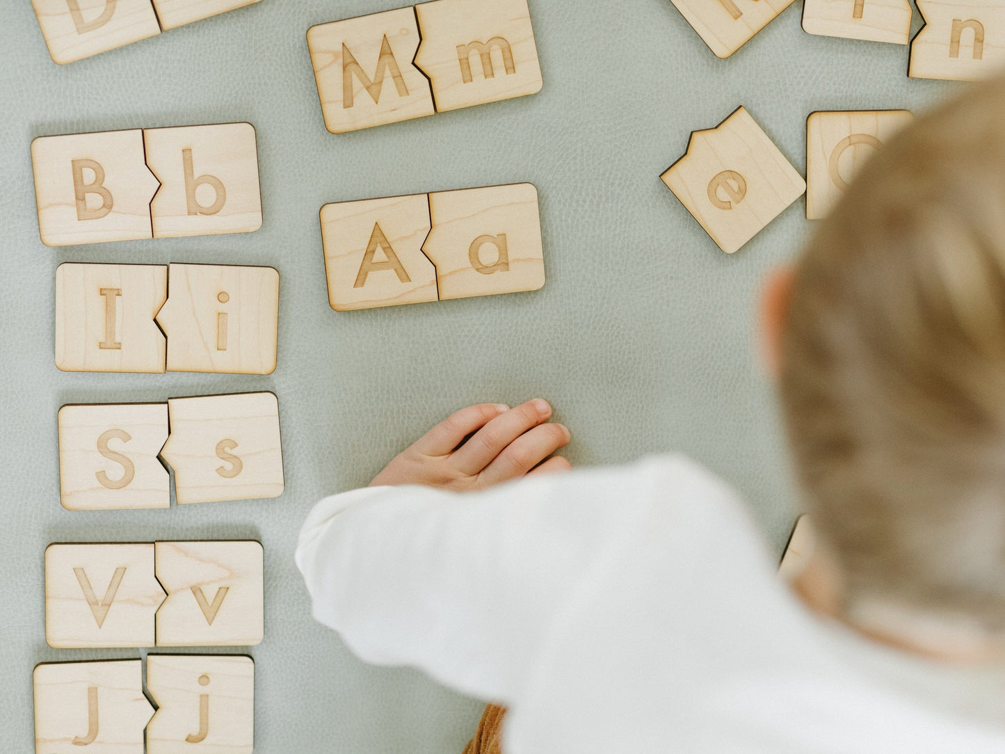 Wooden Alphabet Puzzle • Uppercase & Lowercase Matching Game General Wood Product 