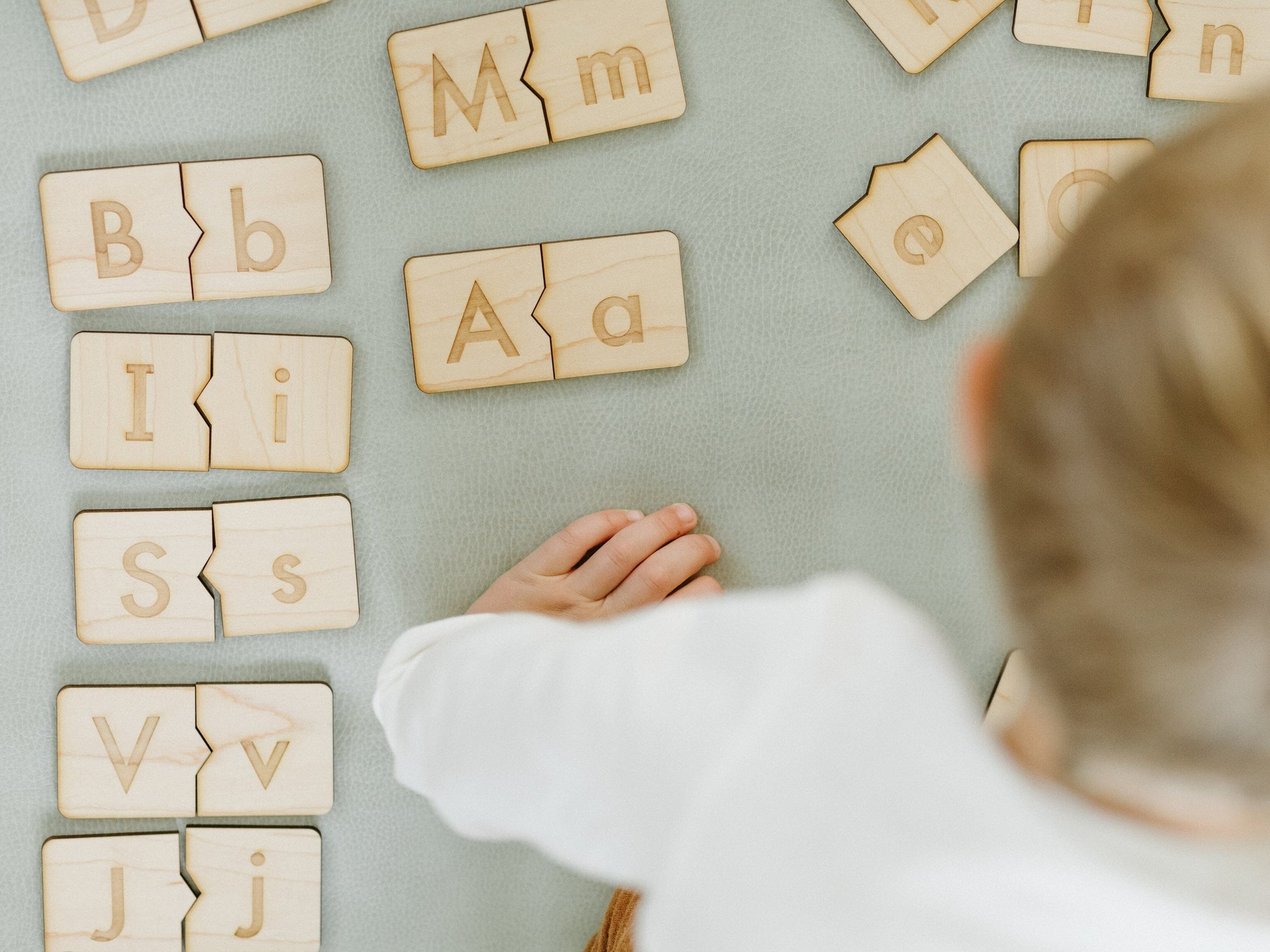 Wooden Alphabet Puzzle • Uppercase & Lowercase Matching Game General Wood Product 