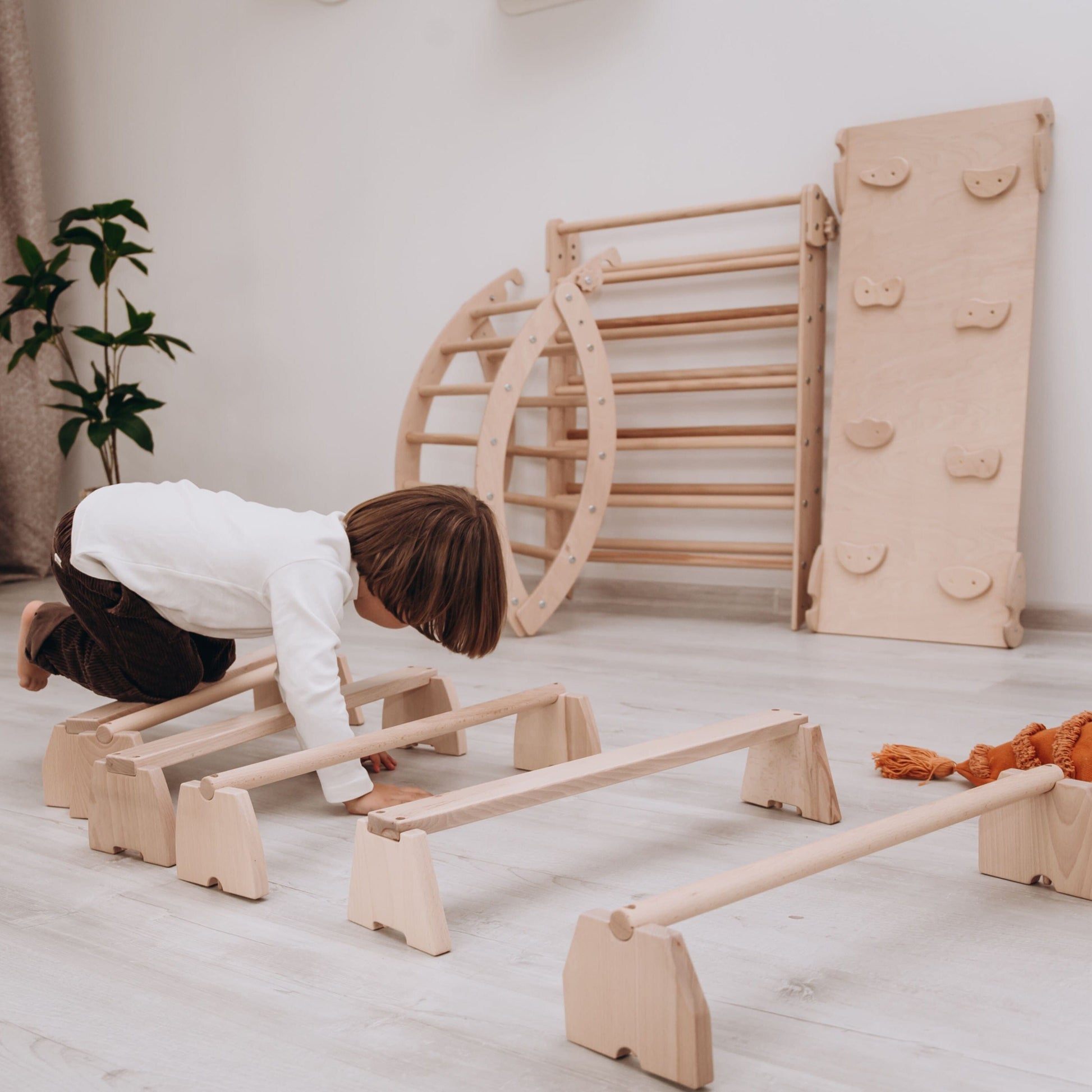 Wooden Balance Beam Set Balance Board 