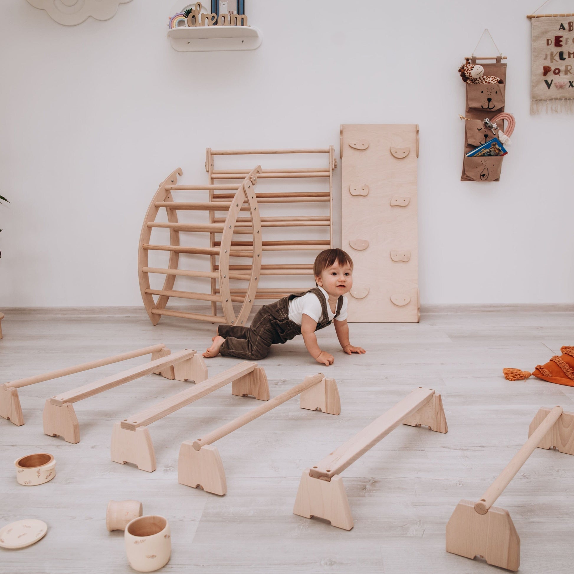 Wooden Balance Beam Set Balance Board 