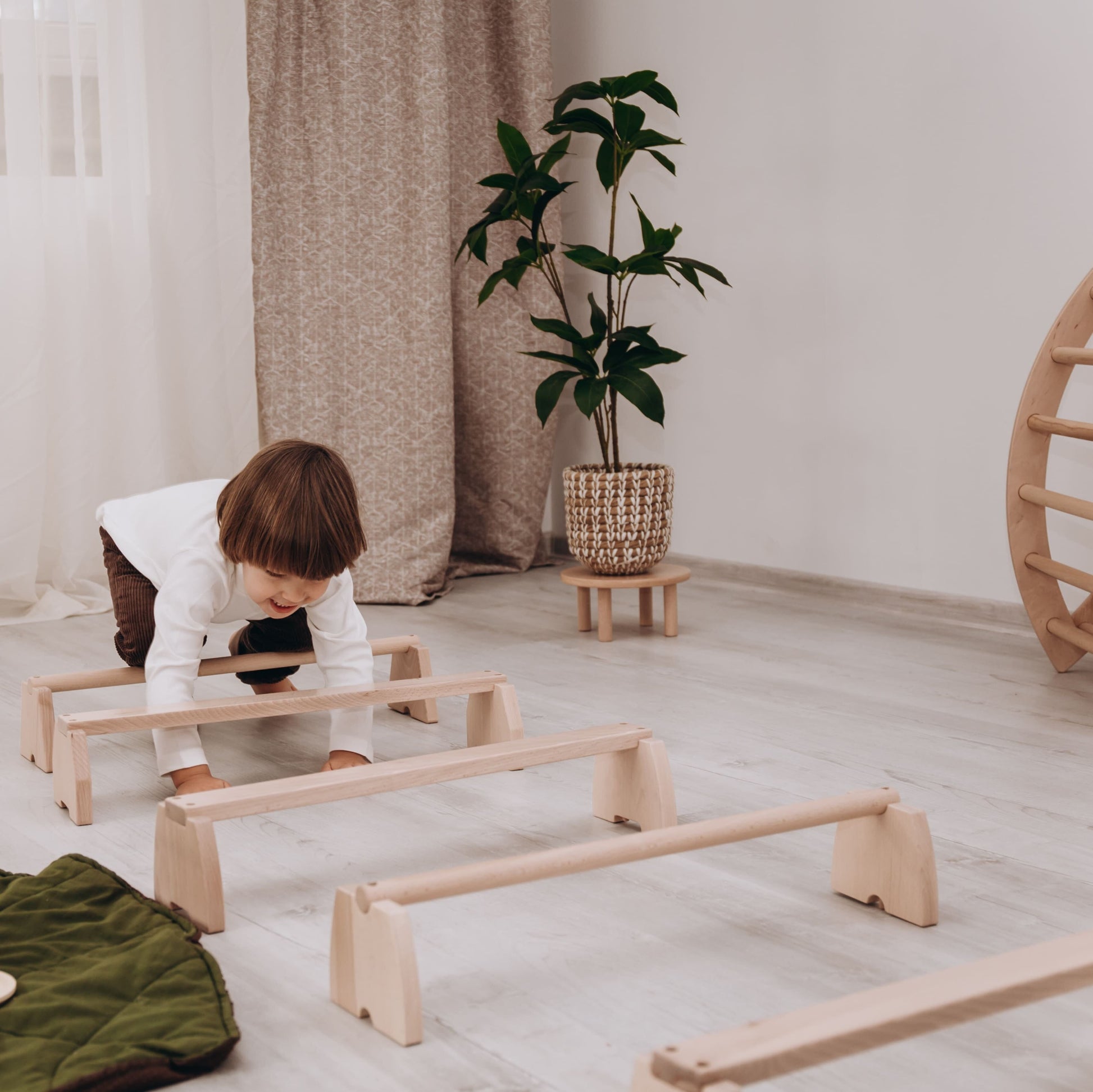 Wooden Balance Beam Set Balance Board 
