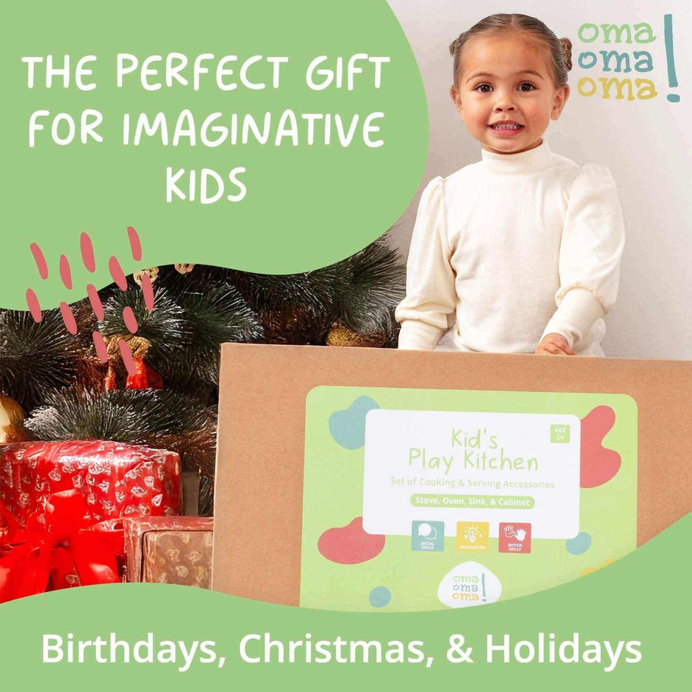 Wooden Play Kitchen And Accessories Toys 