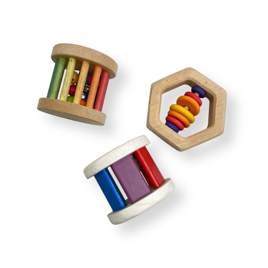 Wooden Rainbow Rattles Bundle – TOYCYCLE