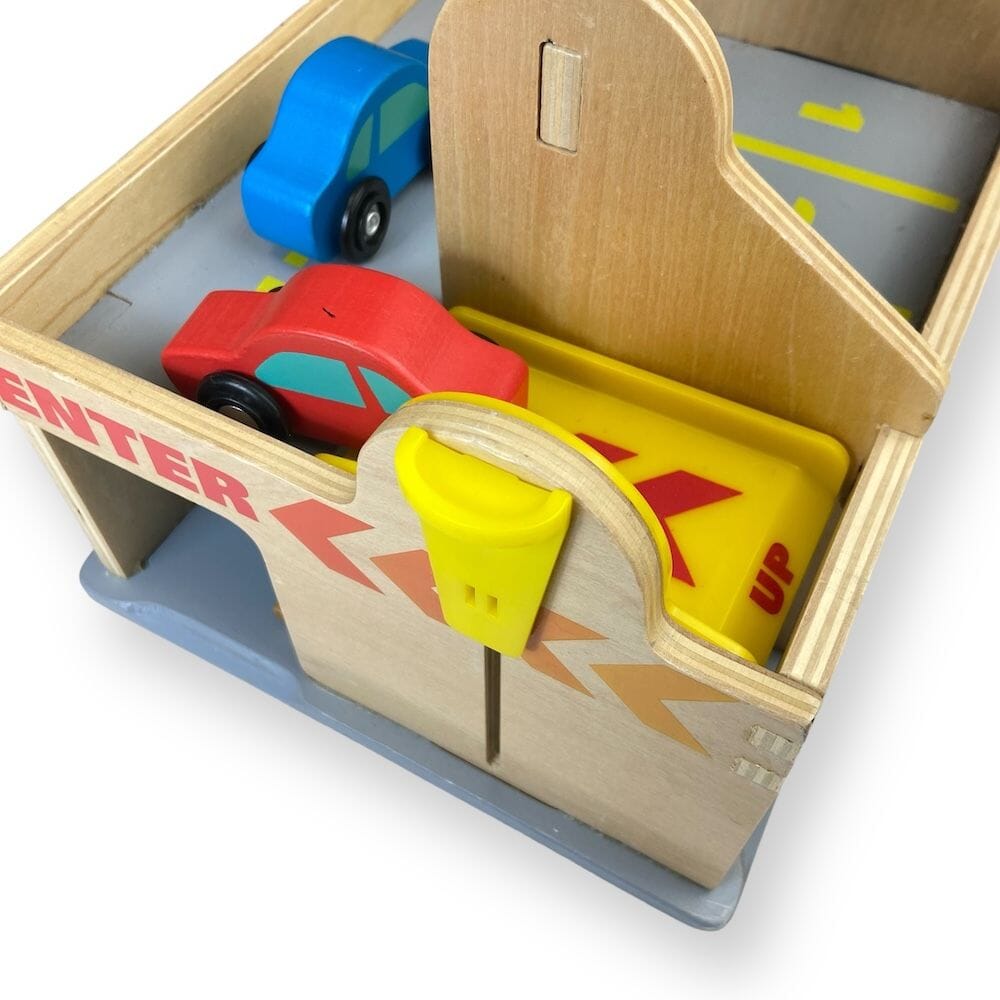 Wooden Service Station & Parking Garage Toys 