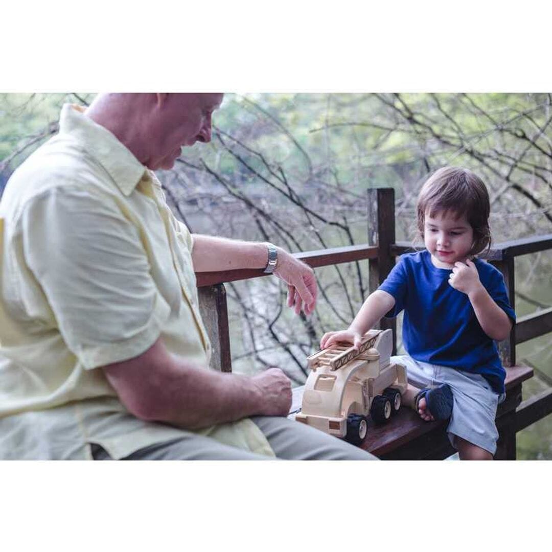 PlanToys USA - Wooden Toy Fire Truckㅤ