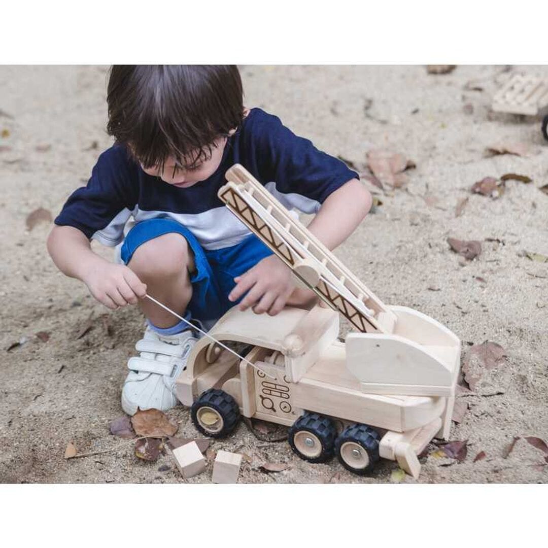 PlanToys USA - Wooden Toy Fire Truckㅤ