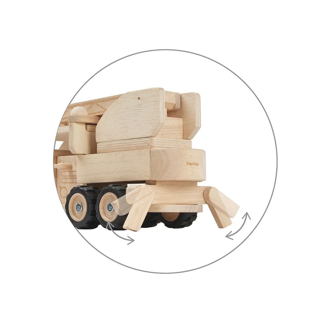PlanToys USA - Wooden Toy Fire Truckㅤ