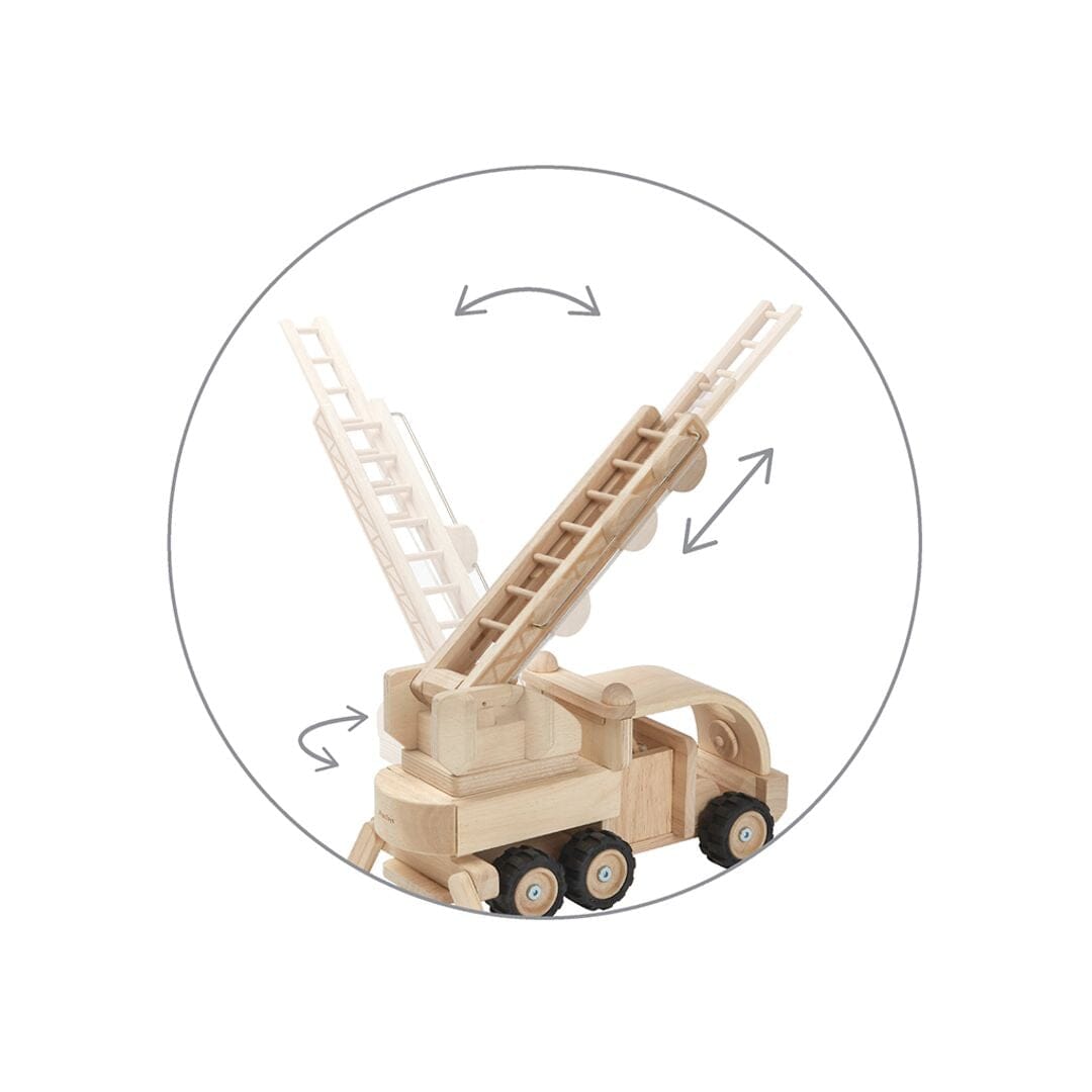 PlanToys USA - Wooden Toy Fire Truckㅤ