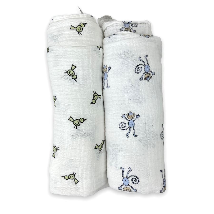 Aden + Anais - Aden + Anais Classic Swaddles - Monkey and Bird