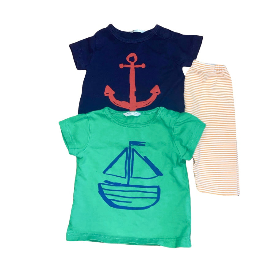 Baby Boden Tee Shirts and Pants Bundle 0-3M 