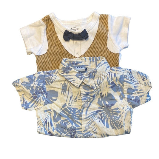 TOYCYCLE - Baby Boy Dressy Onesie Set 0 - 3M
