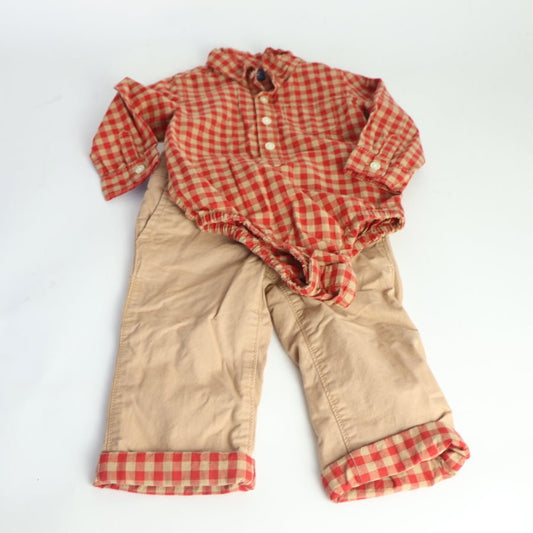 TOYCYCLE - Baby Gap Red Plaid Set Size 18 - 24M