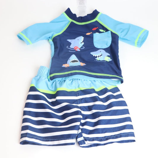 TOYCYCLE - Baby Shark Swimsuit and Rash Guard 6M