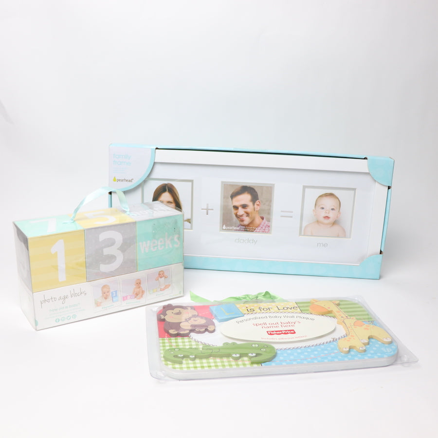 Baby's Photo Frame, Photoshoot Blocks & Room Decor Bundle 