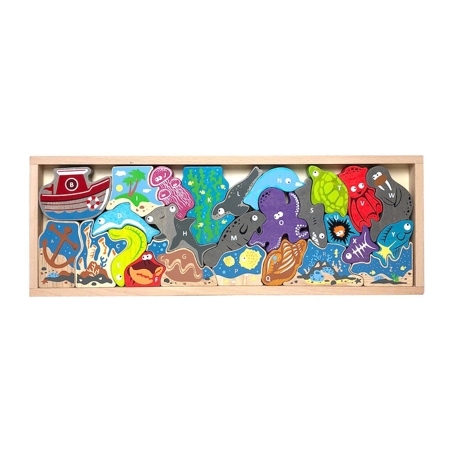 Begin Again - BeginAgain Ocean A - Z Puzzle and Playset