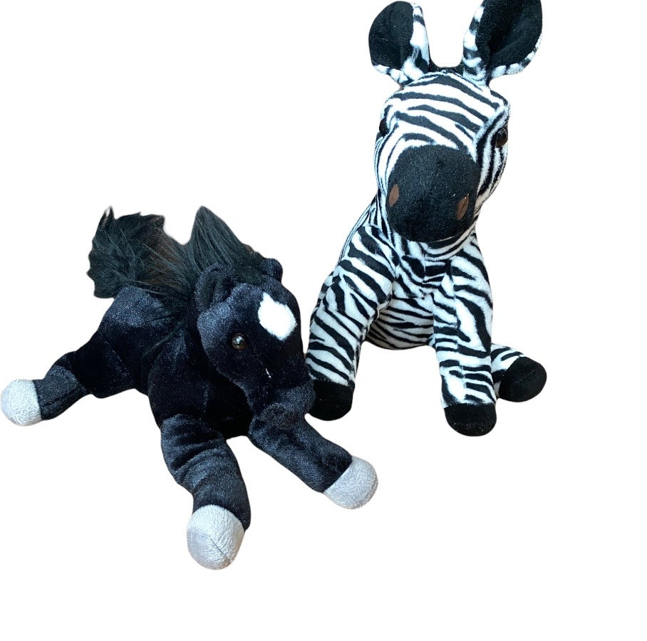 Black Horse and Zebra Set 