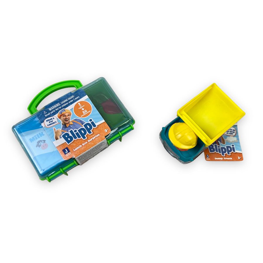 TOYCYCLE - Blippi Dump Truck and Lunch Box Surprise Bundle