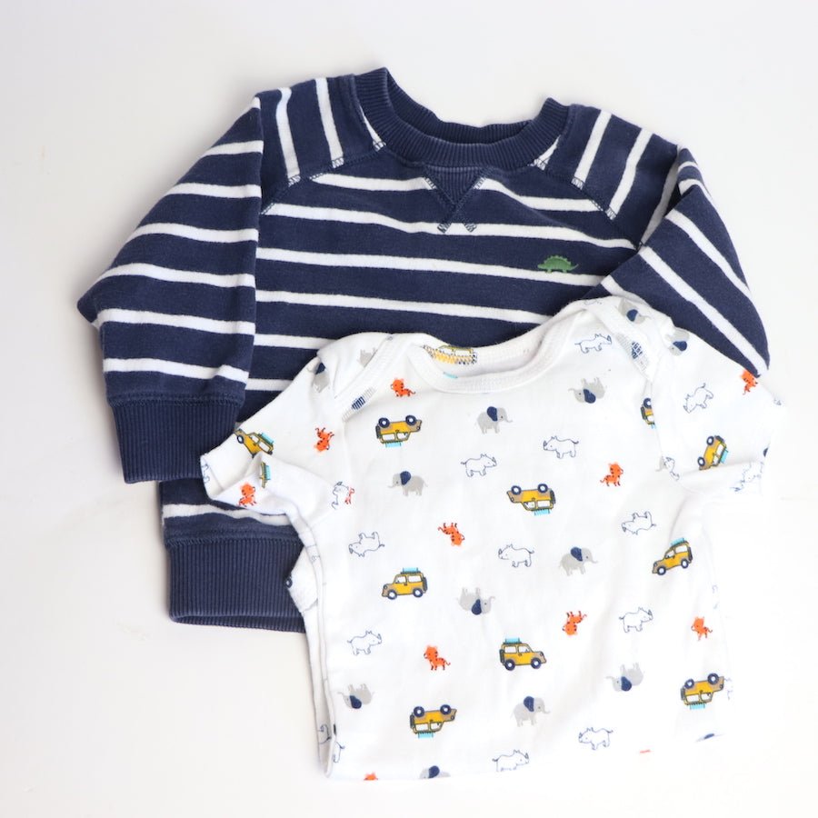 TOYCYCLE - Carter's Sweatshirt & Onesie 12M