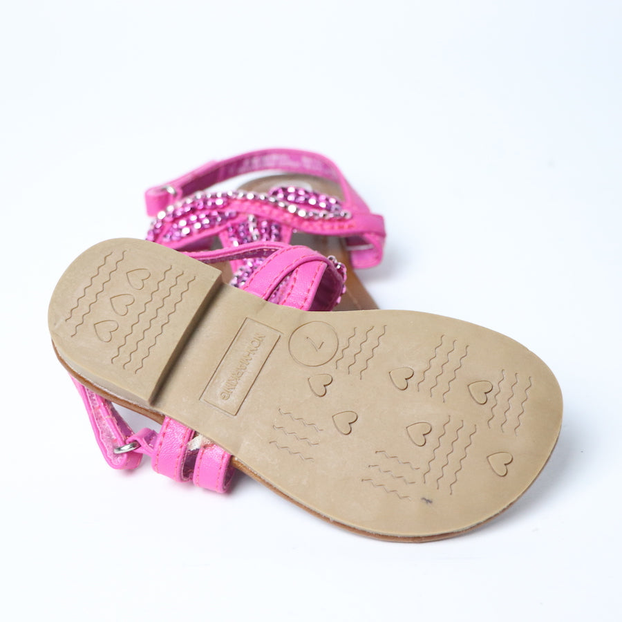 Ladies pink sandals size on sale 7