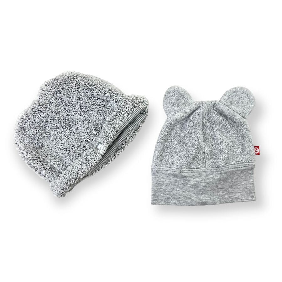 Zutano - Cozy Gray Baby Hat Bundle 3 - 9M