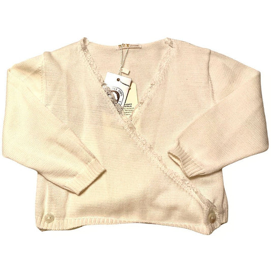 TOYCYCLE - Cream Italian Wrap Sweater 12M