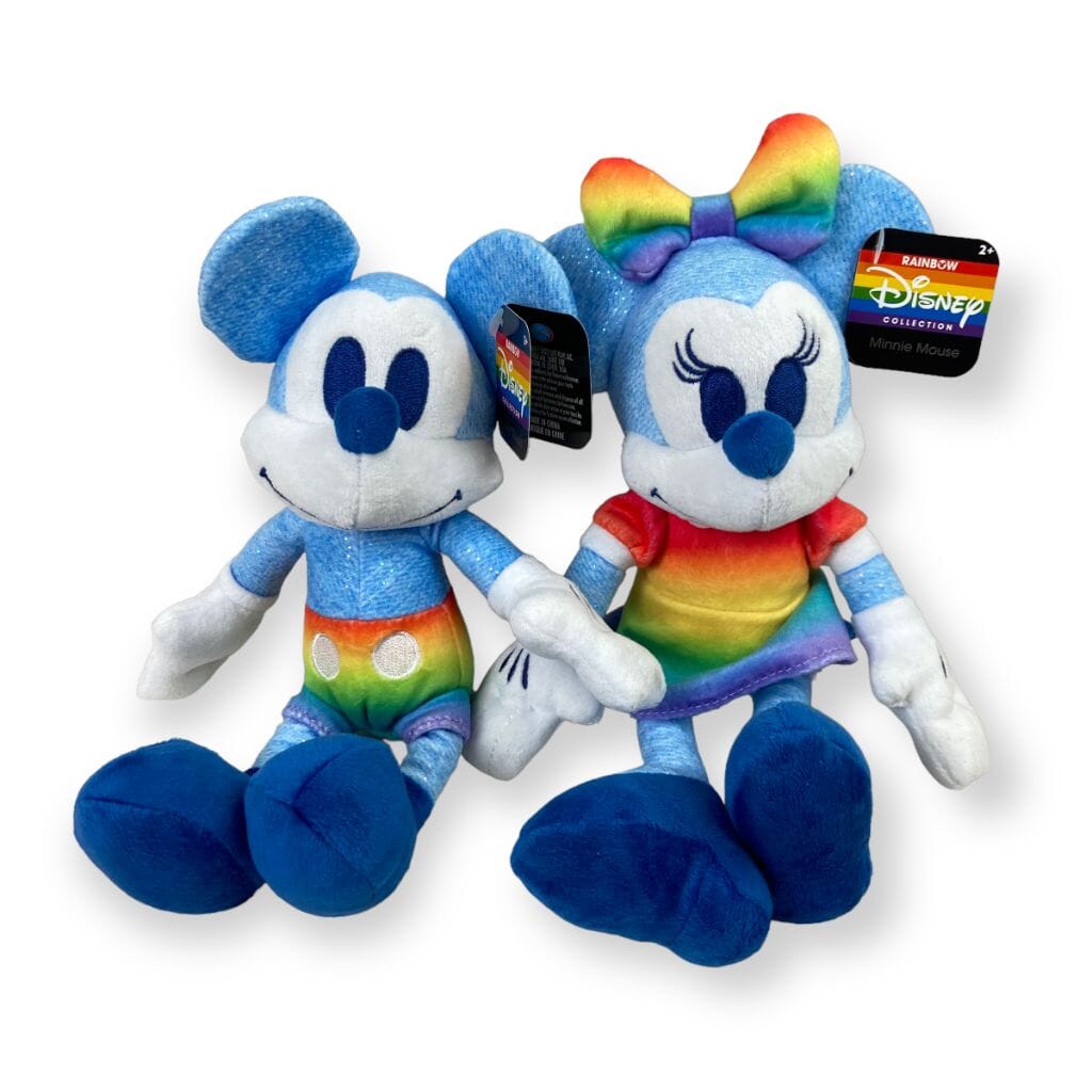 Disney Rainbow Collection Minnie & Mickey Mouse Dolls Stuffed Animals 