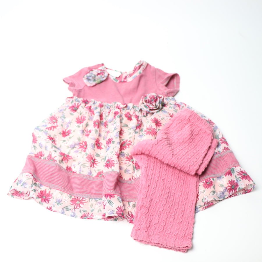 TOYCYCLE - Floral Dress and Leggings Set 12M