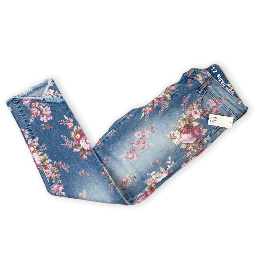 TOYCYCLE - Gap Super Stretch Floral Denim Pants 12Y