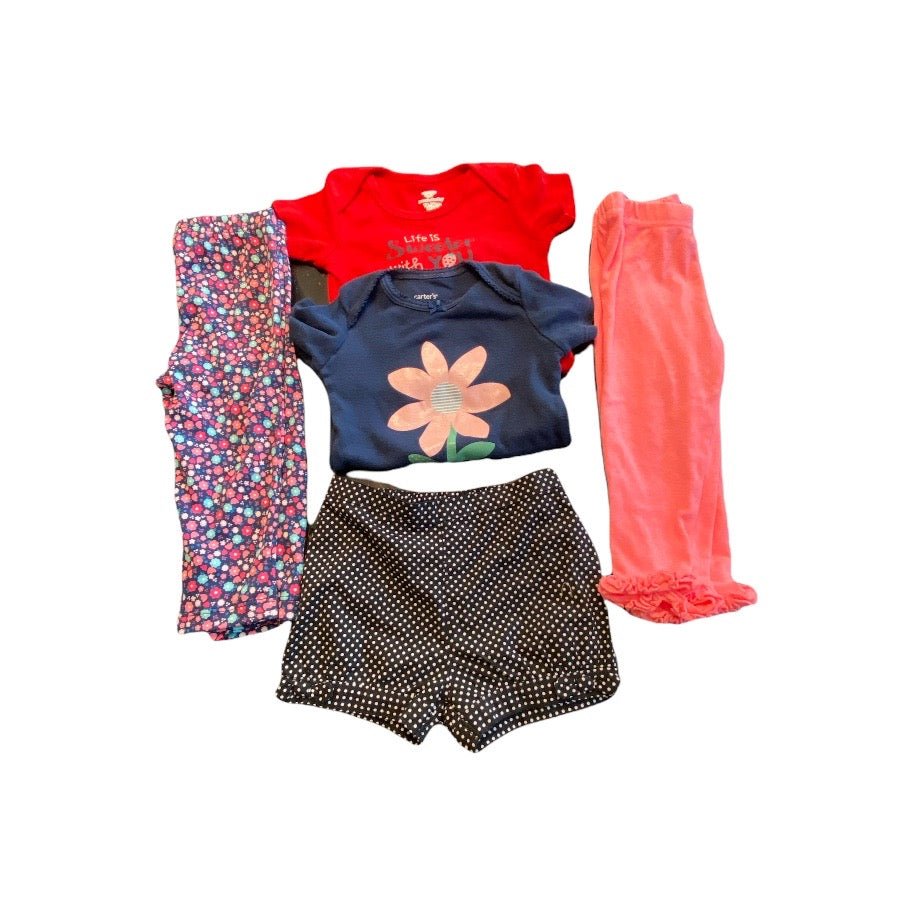 TOYCYCLE - Girls' Onesie and Bottoms Bundle 12M