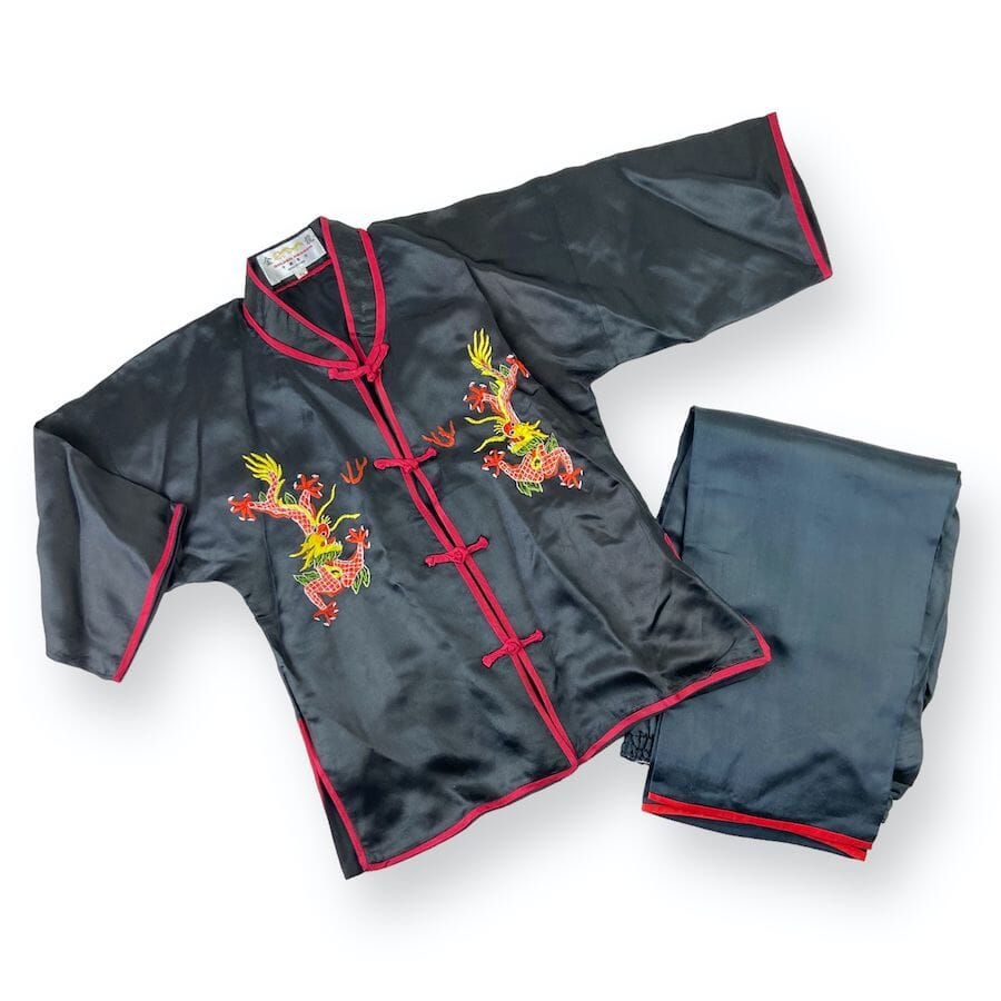 Golden Dragon Embroidered Jacket & Pants Clothing 