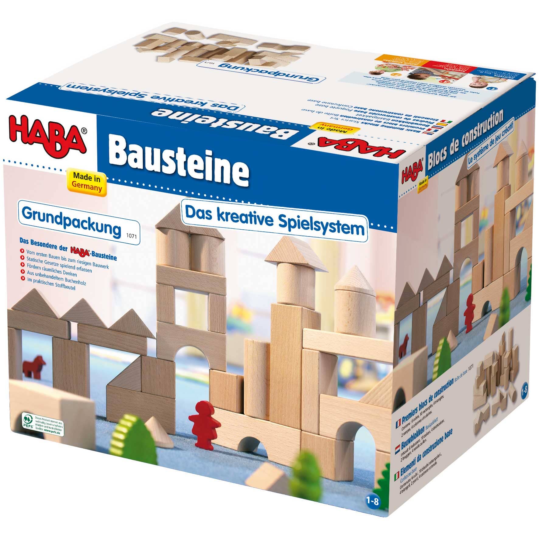 HABA Basic Building Blocks 26-Pc Starter Set Architectural Blocks 