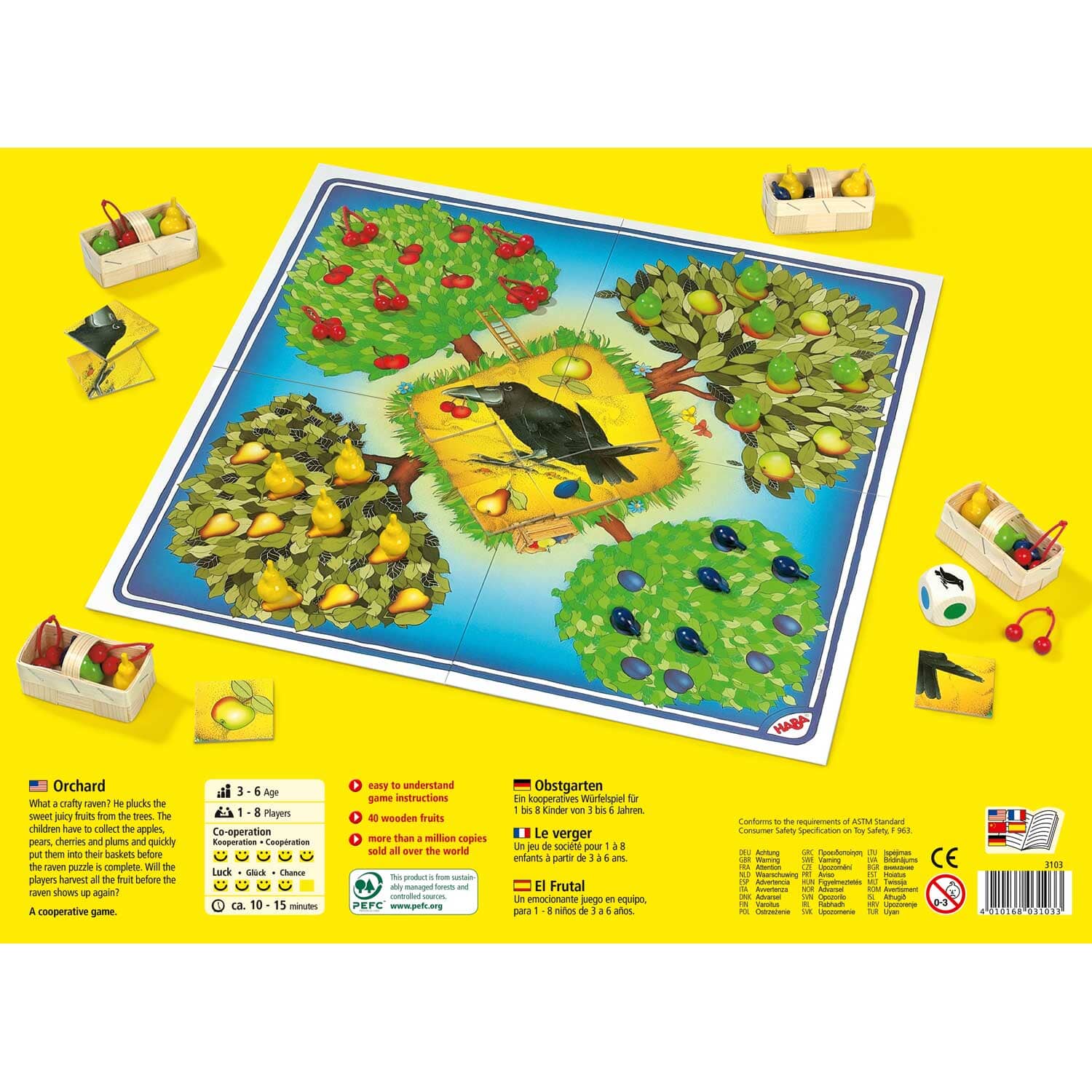 HABA Orchard Cooperative Board Game Bring Along Games Medium 