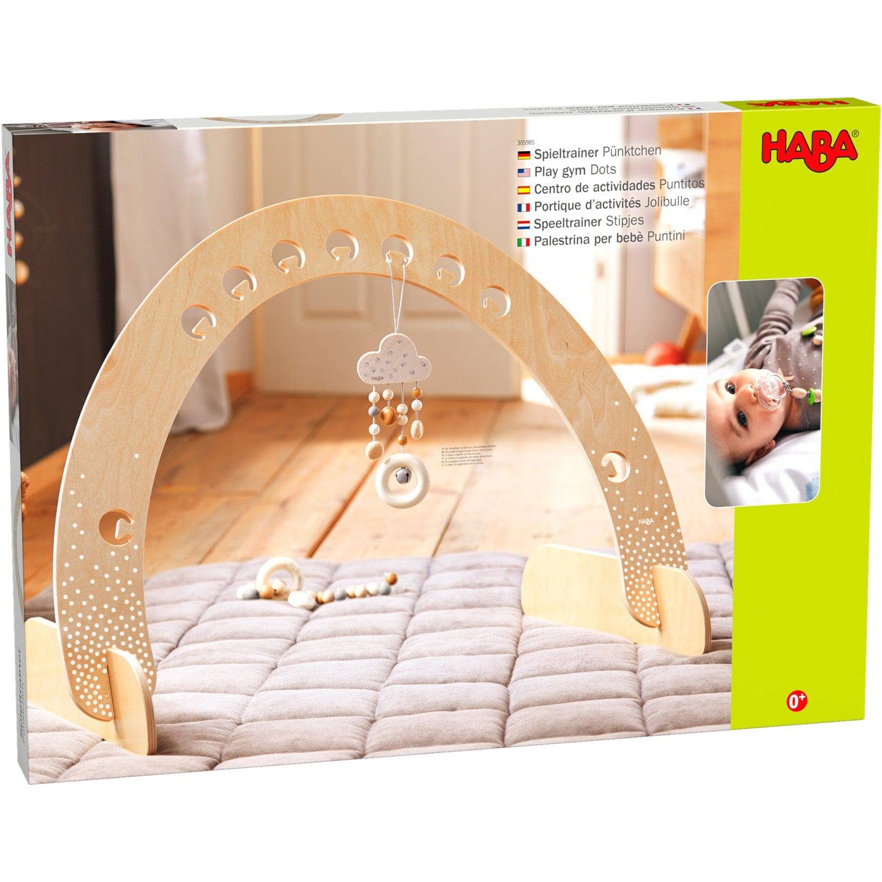 HABA Wooden Play Gym Dots Wooden Baby 