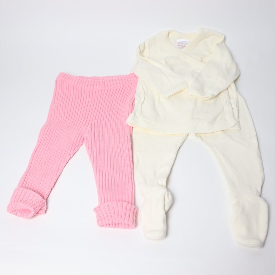 TOYCYCLE - Hanna Andersson Eyelet Outfit & Ribbed Leggings 3 - 6M