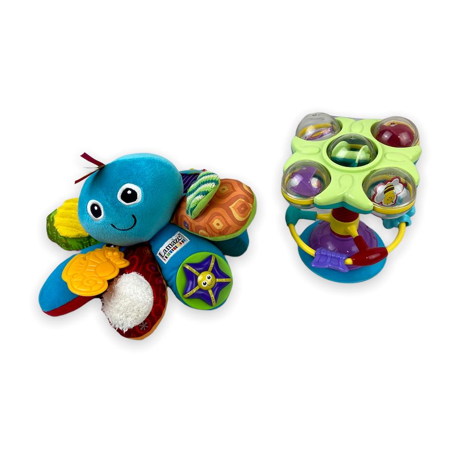 TOYCYCLE - Infant Sensory Toy Bundle - Plush Octivity
