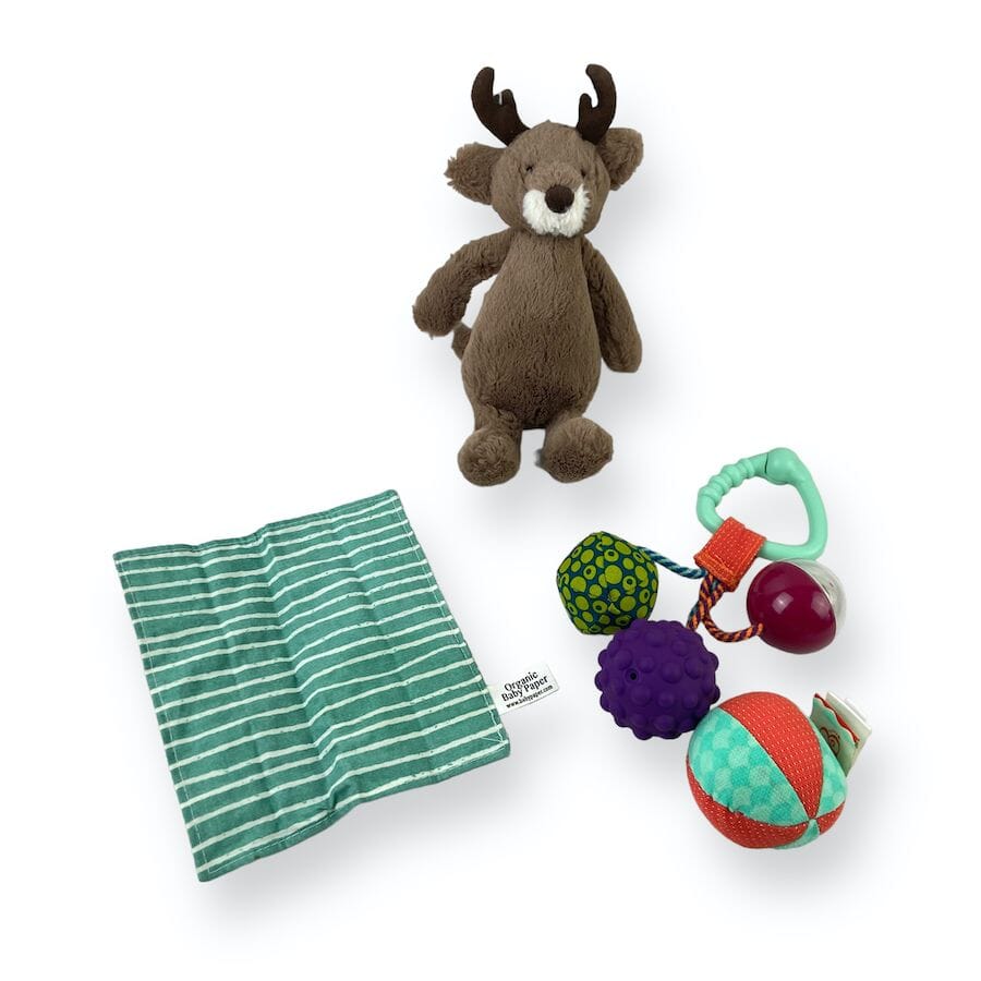 Various - Infant Sensory Toy Bundle - Plush Reindeer