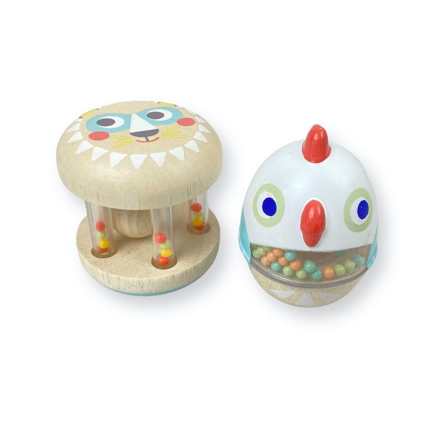 Mixed Brands - Infant Toy Bundle with Djeco Shakers