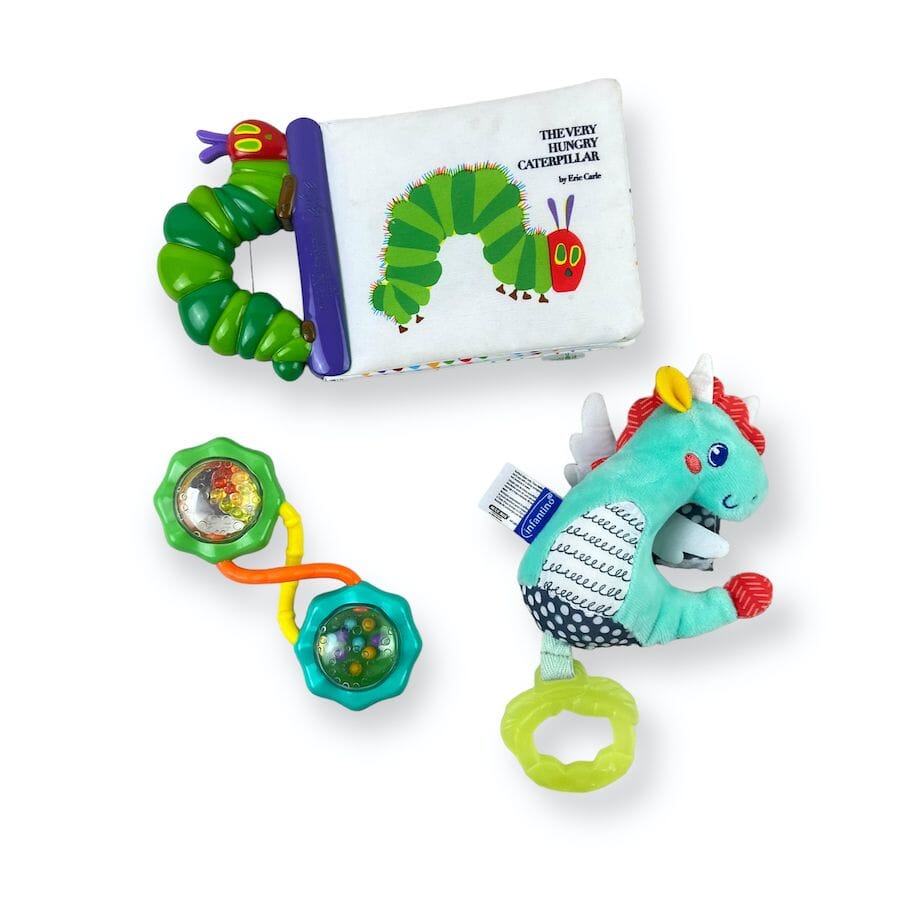 TOYCYCLE - Infant Toy Bundle with Eric Carle Cloth Book