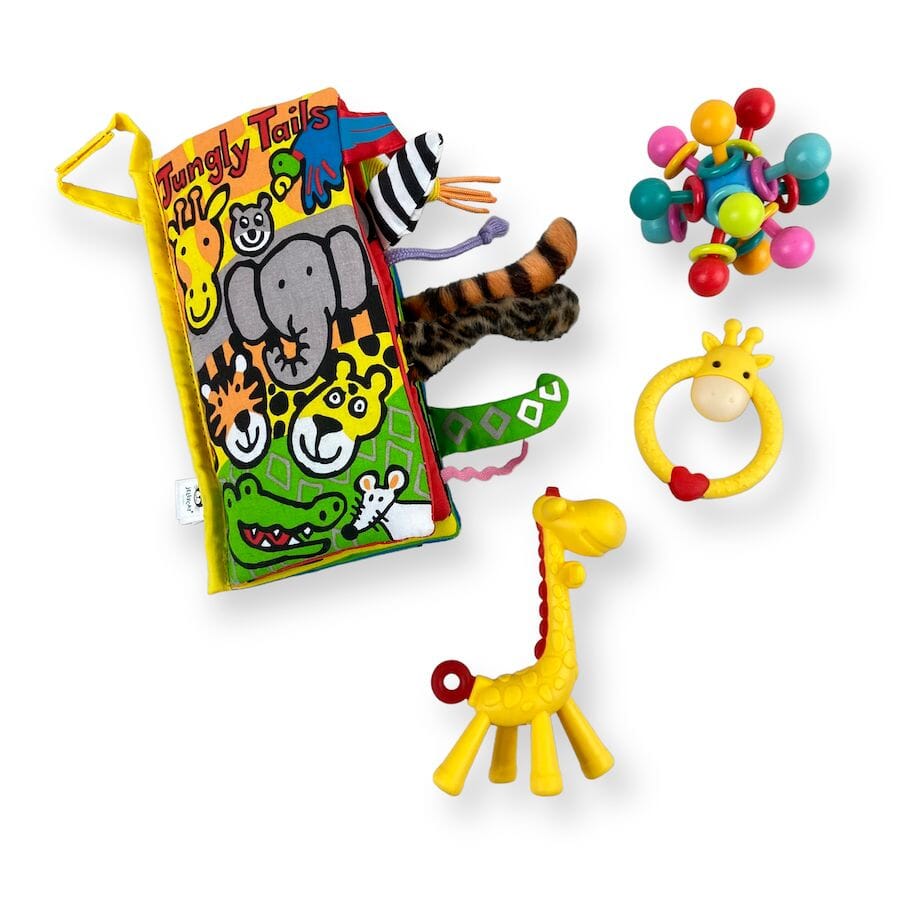 Infant Toy Bundle with Jungly Tails Toys 