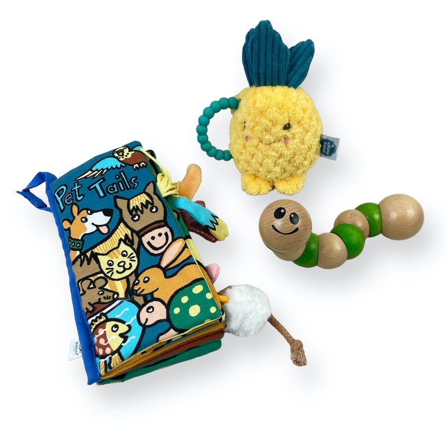 JellyCat - Infant Toy Bundle with Sensory Book