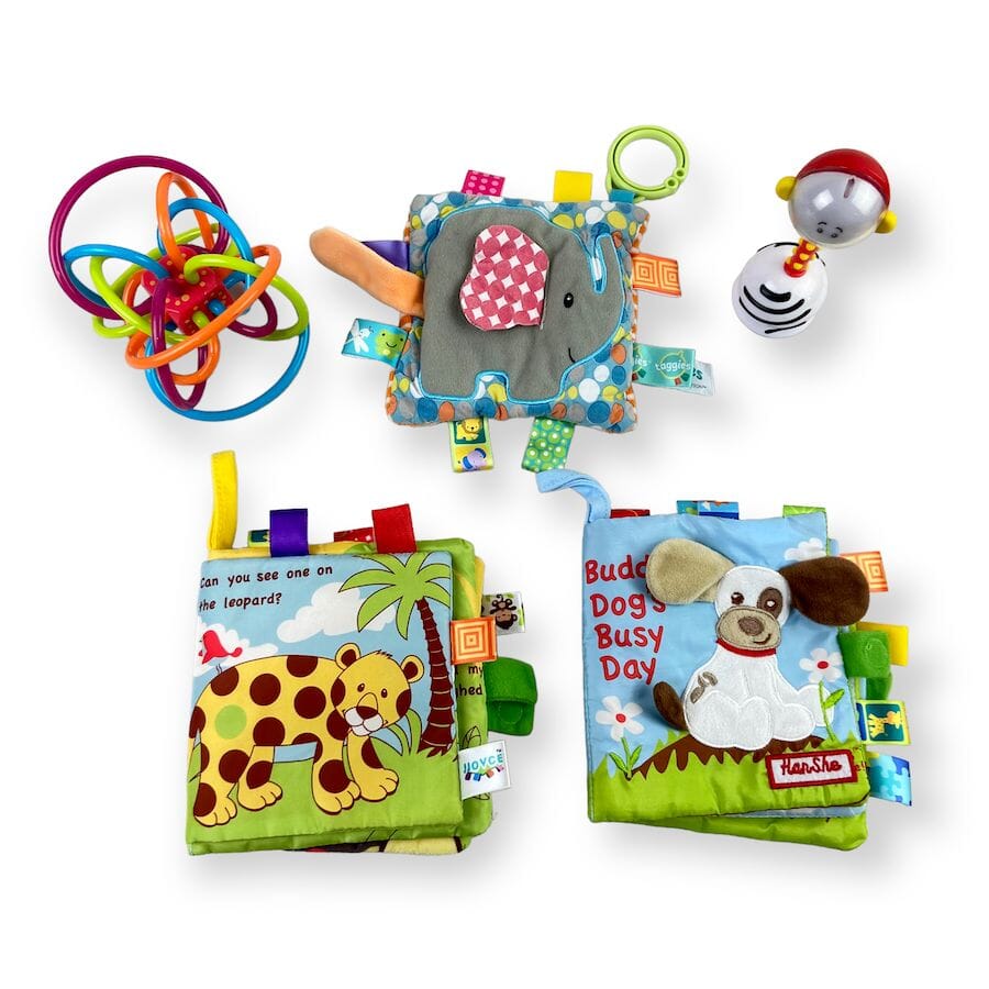 Infant Toy Bundle with Winkel Rattle Toys 
