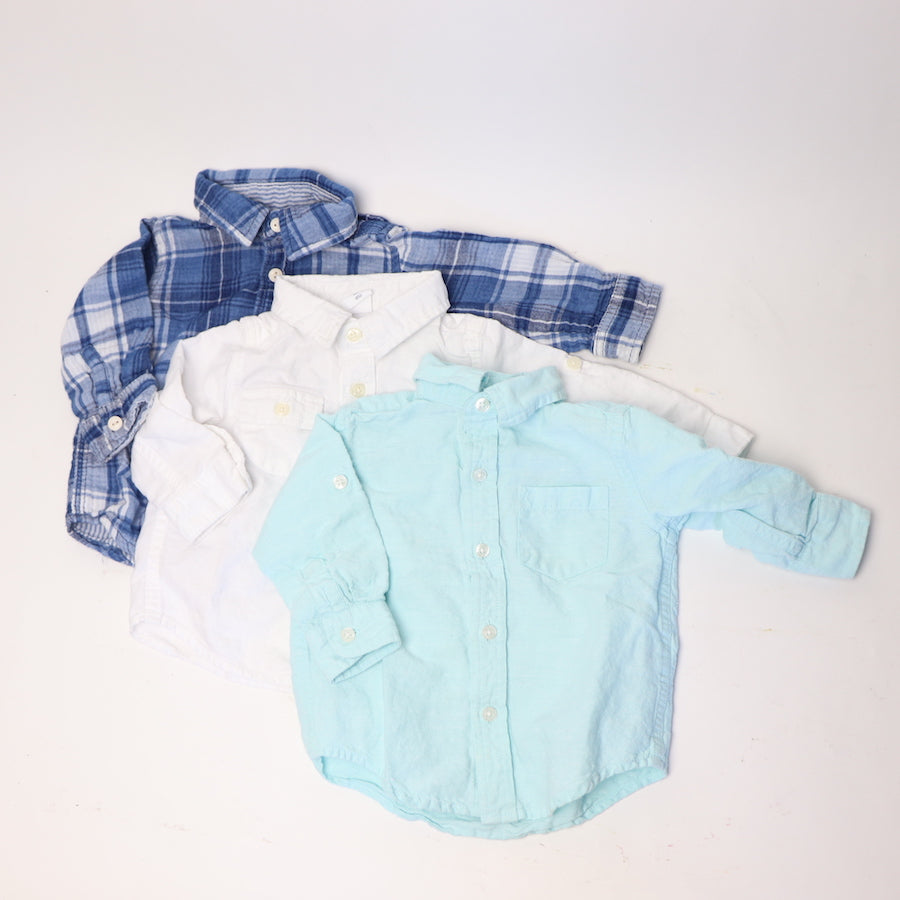 Janie & Jack & Baby Gap Button Shirt Bundle 6-12M 