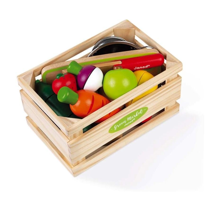Janod - Janod Green Market Fruits & Vegetables Set