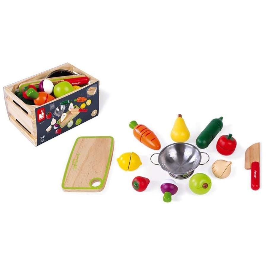 Janod - Janod Green Market Fruits & Vegetables Set