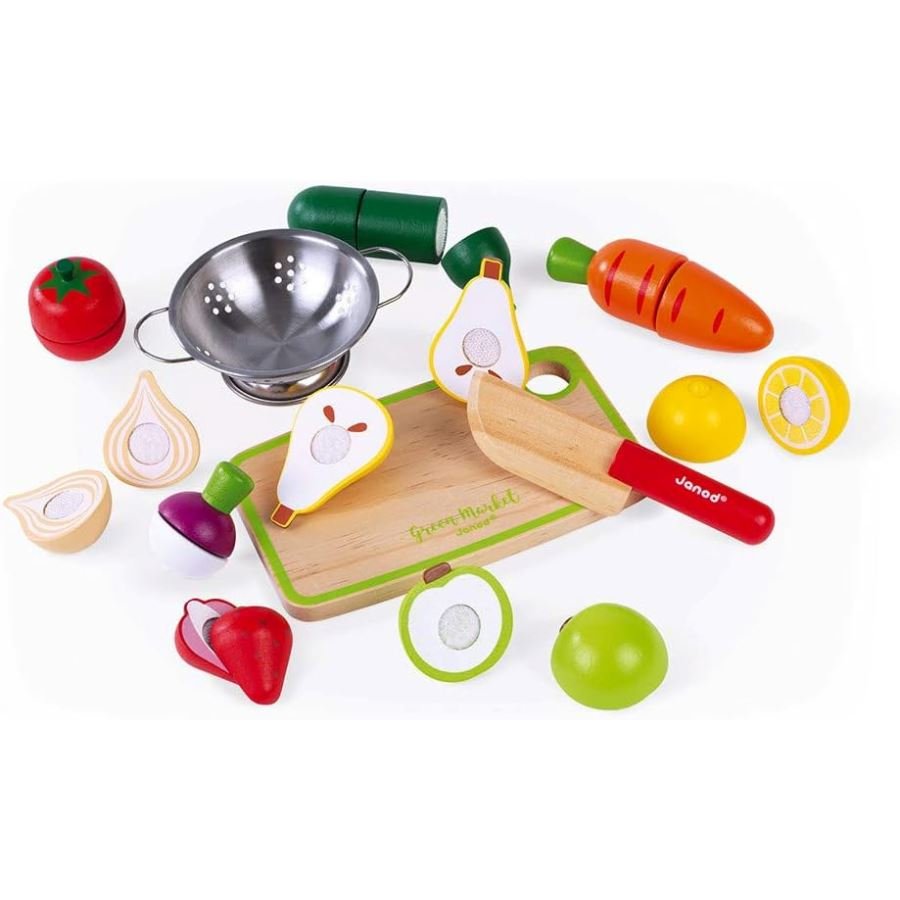 Janod - Janod Green Market Fruits & Vegetables Set