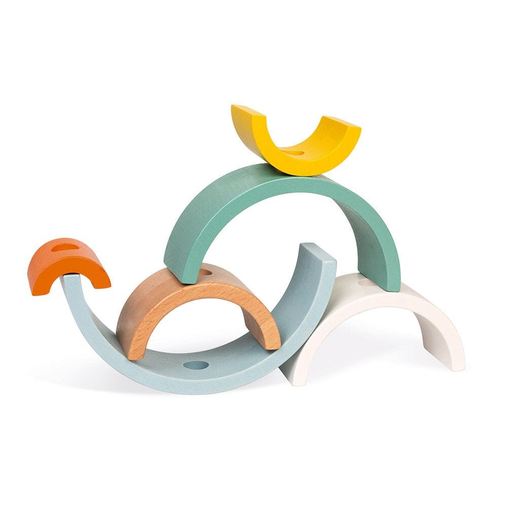 Janod - Janod Sweet Cocoon Rainbow Turtle Pull - Along