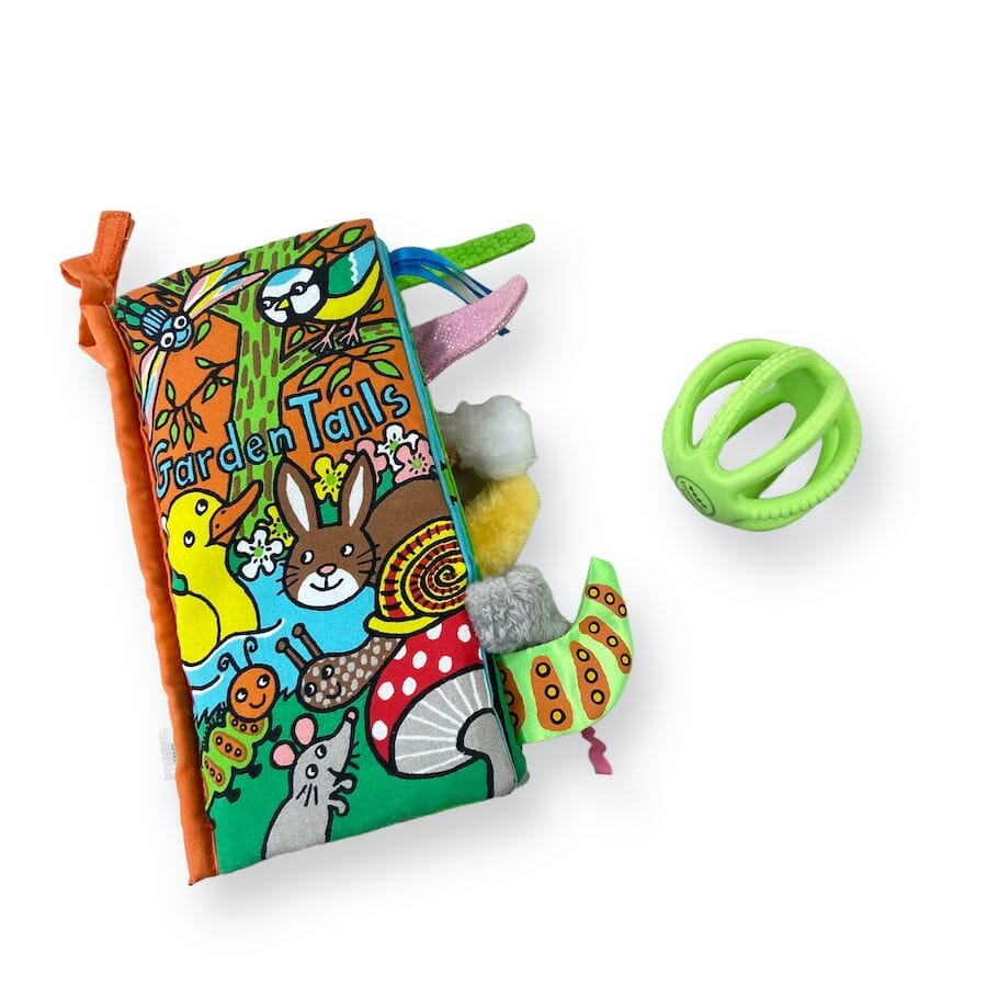 JellyCat Garden Tails Soft Book Bundle Toys 